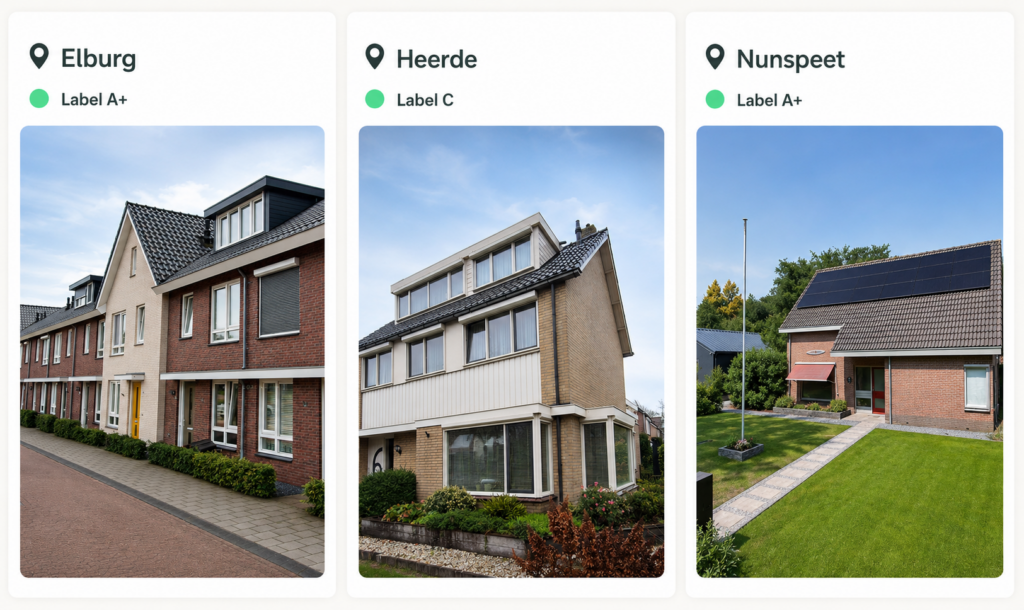 Energielabel tussenwoningen en vrijstaande woningen